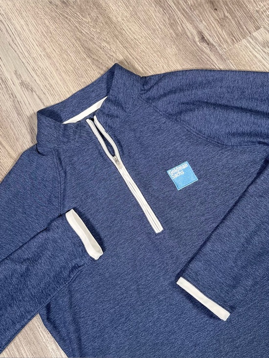 Peter Millar Sweater Womens S Raglan Sleeve Perth 1/4 Zip Pullover Goldman Sachs